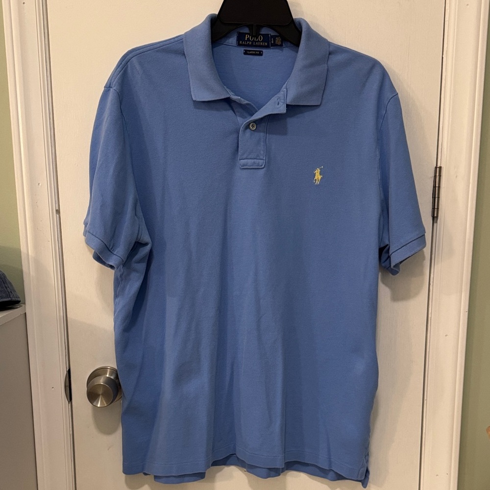 Polo by Ralph Lauren Men's Light Blue Polo Shirt